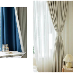 Ainsley Minimalist Beige Verdunkelungsvorhang nach Maß Ainsley Minimalist Beige Verdunkelungsvorhang nach Maß
