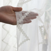 Cortina e Drapeado Personalizados Aitana Airy Cotton Branco Transparente