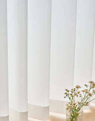 Anna White Polyester Scratch Resistant Light Filtering Custom Curtain Anna White Polyester Scratch Resistant Light Filtering Custom Curtain