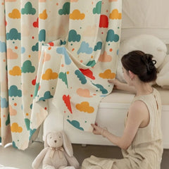 Bibi Whimsical Cloud Dreams Custom Nursery Room Curtain Bibi Whimsical Cloud Dreams Custom Nursery Room Curtain