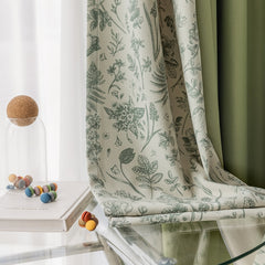 Rideau occultant personnalisé patchwork vert sauge Brielle Rideau occultant personnalisé patchwork vert sauge Brielle