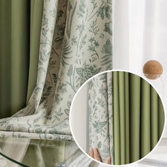 Rideau occultant personnalisé patchwork vert sauge Brielle Rideau occultant personnalisé patchwork vert sauge Brielle