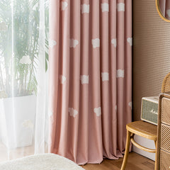 Cortina Personalizada Opaca Preta Bryleigh Pink Room-Darkening Cortina Personalizada Opaca Preta Bryleigh Pink Room-Darkening