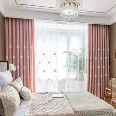 Cortina Personalizada Opaca Preta Bryleigh Pink Room-Darkening Cortina Personalizada Opaca Preta Bryleigh Pink Room-Darkening
