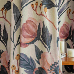 Carlyi Vintage Botanical Room Darkening Custom Curtain Carlyi Vintage Botanical Room Darkening Custom Curtain