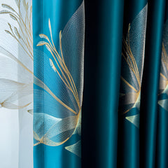 Rideau personnalisé occultant thermique et insonorisant bleu foncé Cately Rideau personnalisé occultant thermique et insonorisant bleu foncé Cately