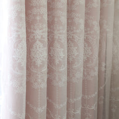Cheya Pink Two-Layer Room-Darkening Blackout Custom Curtain Cheya Pink Two-Layer Room-Darkening Blackout Custom Curtain