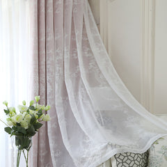 Cheya Pink Two-Layer Room-Darkening Blackout Custom Curtain Cheya Pink Two-Layer Room-Darkening Blackout Custom Curtain