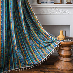 Elaina Vintage Bohemian Light Filtering Grommet Custom Curtain Elaina Vintage Bohemian Light Filtering Grommet Custom Curtain
