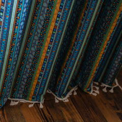 Elaina Vintage Bohemian Light Filtering Grommet Custom Curtain Elaina Vintage Bohemian Light Filtering Grommet Custom Curtain
