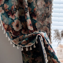 Esmer Floral Light Filtering Blackout Grommet Custom Curtain Esmer Floral Light Filtering Blackout Grommet Custom Curtain