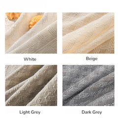 Freda Windowpane Check Jacquard Custom Sheer Curtain Freda Windowpane Check Jacquard Custom Sheer Curtain