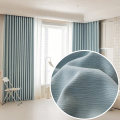 Cortina personalizada térmica opaca de chenilla jacquard azul cielo Georgia Cortina personalizada térmica opaca de chenilla jacquard azul cielo Georgia