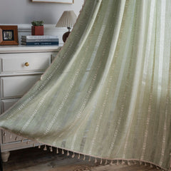 Cortina Personalizada Giselle Verde com Ilhós e Filtragem de Luz Cortina Personalizada Giselle Verde com Ilhós e Filtragem de Luz