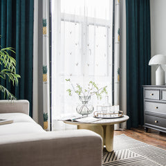 Kailee Color-Blocking Room-Darkening Blackout Custom Curtain Kailee Color-Blocking Room-Darkening Blackout Custom Curtain