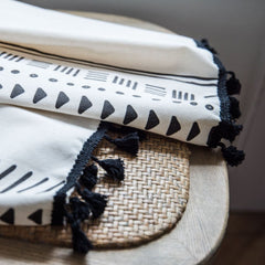 Cortina Personalizada Kamora Boho Geométrica Marfim Filtragem de Luz Cortina Personalizada Kamora Boho Geométrica Marfim Filtragem de Luz