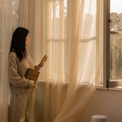 Lillian Gold Gauze Jacquard Sheer Custom Curtain Lillian Gold Gauze Jacquard Sheer Custom Curtain