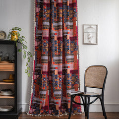 Maisie Vintage Boho Geometric Light Filtering Custom Curtain Maisie Vintage Boho Geometric Light Filtering Custom Curtain