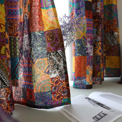 Mariah Vintage Bohemian Geometric Light Filtering Custom Curtain Mariah Vintage Bohemian Geometric Light Filtering Custom Curtain