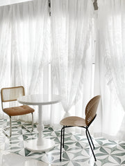 Maxine Two-Layer Floral Lace Sheer Custom Curtain Maxine Two-Layer Floral Lace Sheer Custom Curtain