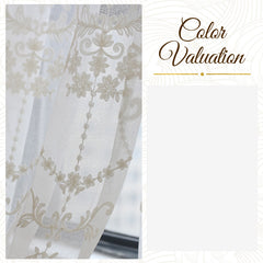 Noelle White Lace Flower Light Filtering Custom Curtain Noelle White Lace Flower Light Filtering Custom Curtain