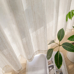 Olympia Striped Linen Light Filtering Custom Curtain Olympia Striped Linen Light Filtering Custom Curtain