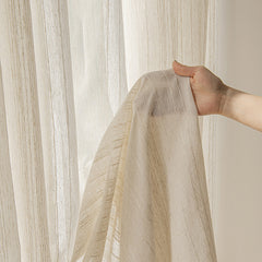 Olympia Striped Linen Light Filtering Custom Curtain Olympia Striped Linen Light Filtering Custom Curtain