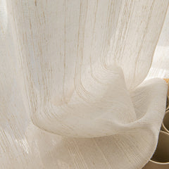Olympia Striped Linen Light Filtering Custom Curtain Olympia Striped Linen Light Filtering Custom Curtain