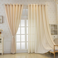 Paige Cream Embossed Geometric Custom Sheer Curtain Paige Cream Embossed Geometric Custom Sheer Curtain