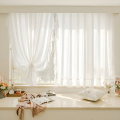 Pearl Ivory Light Filtering Custom Grommet Curtain Pearl Ivory Light Filtering Custom Grommet Curtain