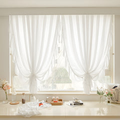 Pearl Ivory Light Filtering Custom Grommet Curtain Pearl Ivory Light Filtering Custom Grommet Curtain
