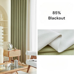 Poppy Sage Green & Cream Color-Blocking Blackout Curtain Poppy Sage Green & Cream Color-Blocking Blackout Curtain
