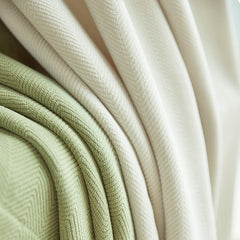 Poppy Sage Green & Cream Color-Blocking Blackout Curtain Poppy Sage Green & Cream Color-Blocking Blackout Curtain