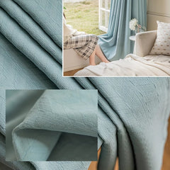 Priscilla Himmelblau Chenille Jacquard Verdunkelungs-Thermovorhang nach Maß Priscilla Himmelblau Chenille Jacquard Verdunkelungs-Thermovorhang nach Maß