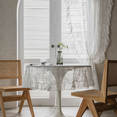 Rebekah Airy Lace White Sheer Custom Curtain Embroidered Rebekah Airy Lace White Sheer Custom Curtain Embroidered