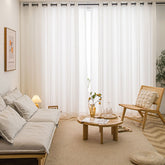 Rosalyn Spitzen-Hohl Weiß Lichtdurchlässig Maßgeschneiderter Vorhang