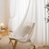 Rosalyn Spitzen-Hohl Weiß Lichtdurchlässig Maßgeschneiderter Vorhang
