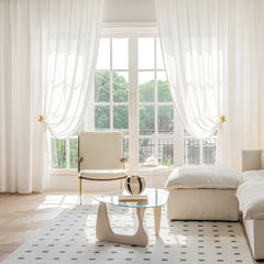 Tabitha Airy Gauze White Sheer Grommet Custom Curtain Tabitha Airy Gauze White Sheer Grommet Custom Curtain