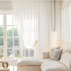 Tabitha Airy Gauze White Sheer Grommet Custom Curtain Tabitha Airy Gauze White Sheer Grommet Custom Curtain