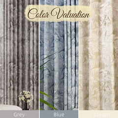 Thea Chenille Embossed Embroidery Blackout Custom Curtain Thea Chenille Embossed Embroidery Blackout Custom Curtain