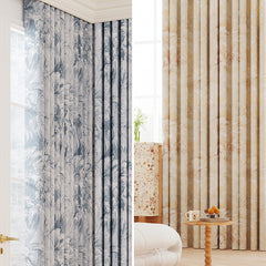 Thea Chenille Embossed Embroidery Blackout Custom Curtain Thea Chenille Embossed Embroidery Blackout Custom Curtain