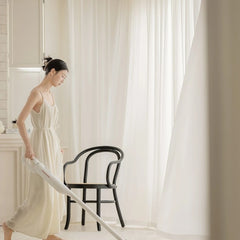 Vada Gauze Vertical Crinkle Custom Privacy Curtain Vada Gauze Vertical Crinkle Custom Privacy Curtain