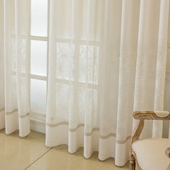 Vicki Shabby White Blossom Lace Custom Sheer Curtain Vicki Shabby White Blossom Lace Custom Sheer Curtain