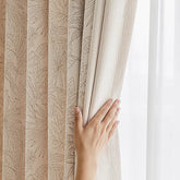 Cortina Personalizada Blackout em Chenille Estilo Francês Viola Patchwork Preta