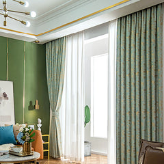 Zara Velvet Embossing Green Blackout Thermal Custom Curtain Zara Velvet Embossing Green Blackout Thermal Custom Curtain