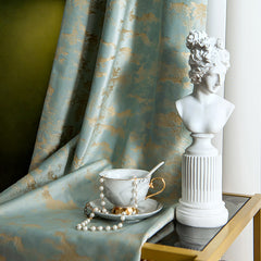 Zara Velvet Embossing Green Blackout Thermal Custom Curtain Zara Velvet Embossing Green Blackout Thermal Custom Curtain