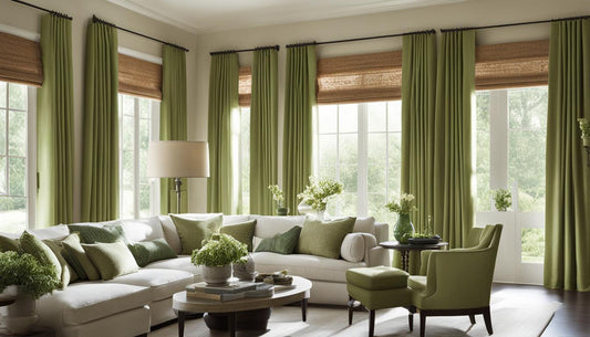 Layering Roman Shades with Curtains