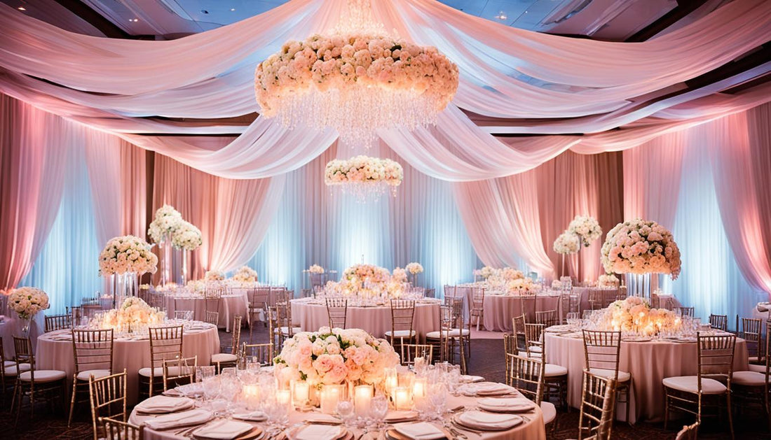 ceiling curtains for wedding decorations