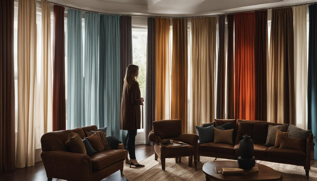 What colors of curtains for brown furniture?