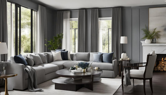 What color curtains for grey furniture?